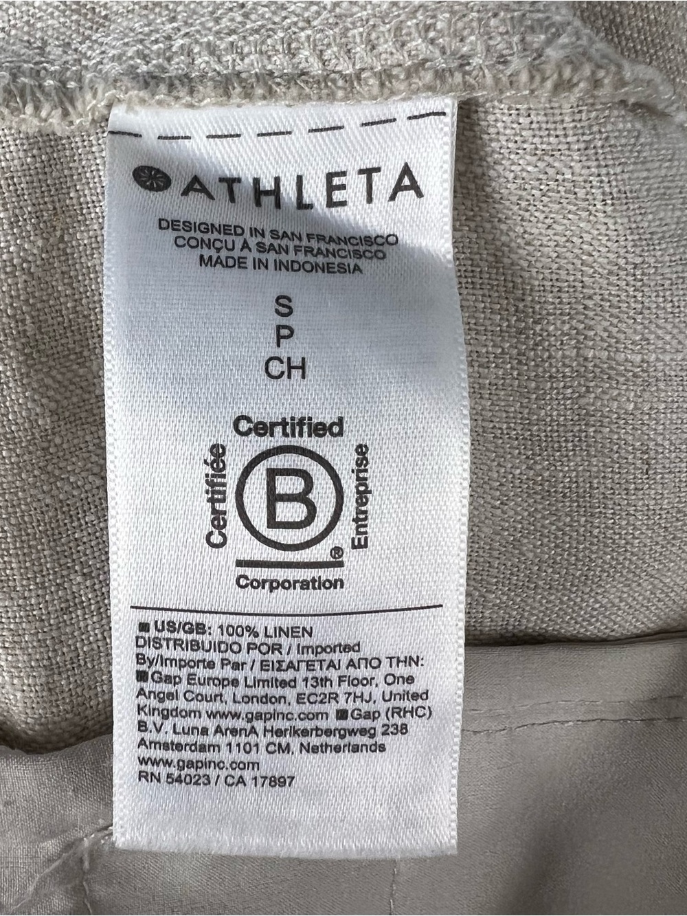 Athleta Retreat 100% Linen High Rise Wide Leg Pants Coastal Cream 2025 Size S - Picture 14 of 16